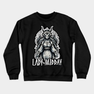 Mystic Matron of Noon - Mythical Sorceress Apparel - Lady Midday Crewneck Sweatshirt